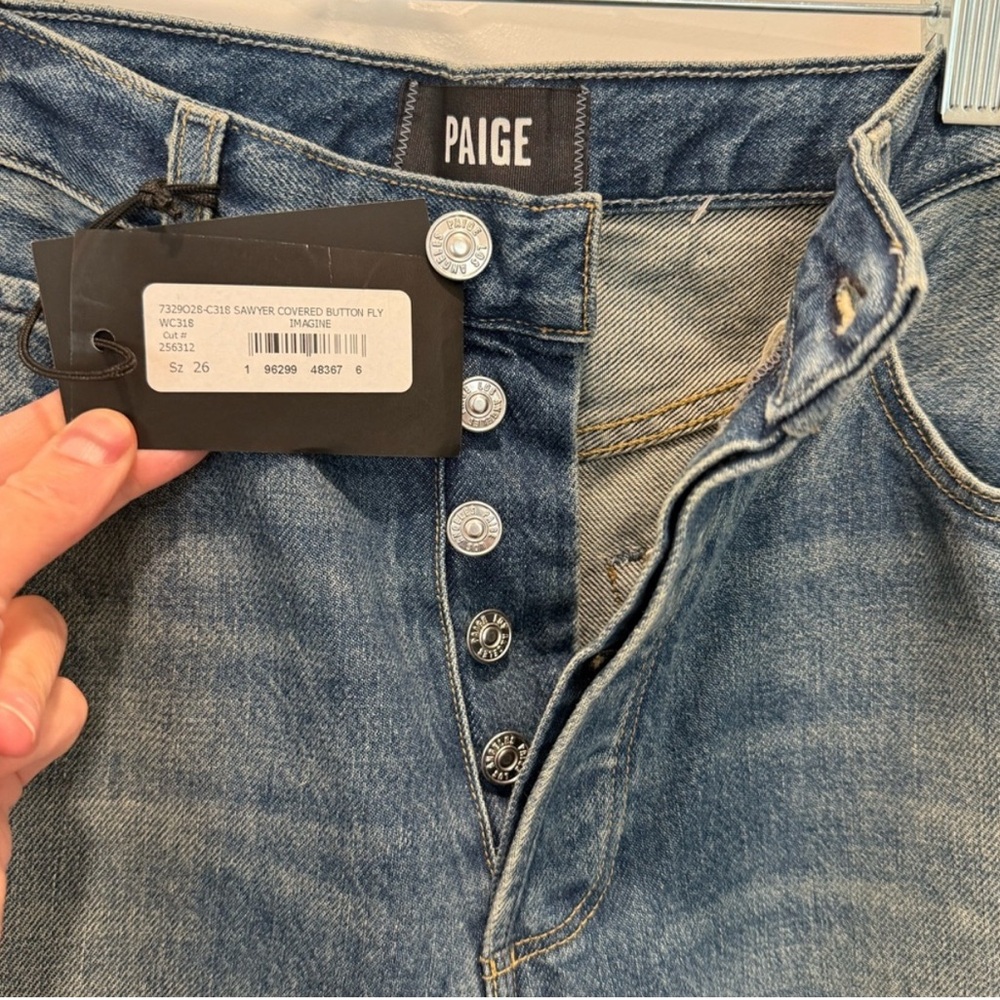 PAIGE Women's Classic High-Rise Sawyer Jeans